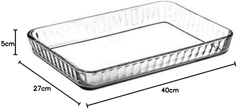 Pasabahce Rectangular Borcam Tray 3800 cc (40x27 cm)
