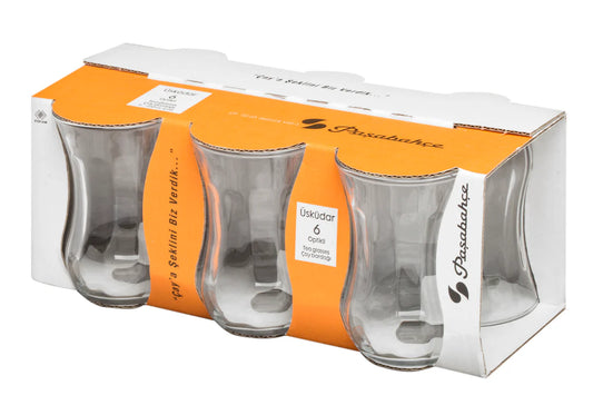 Pasabahce Optic Uskudar Tea Glass 120 cc 6 Piece Set