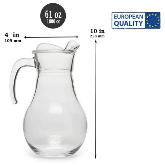 Pasabahce Bistro Pitcher with Transparent Polypropylene Lid 1800 cc