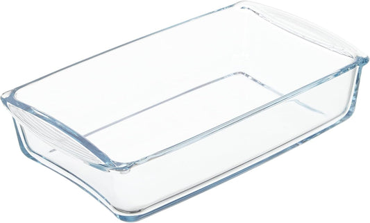 Pasabahce Rectangular Borcam Tray with Red Lid 1320 cc