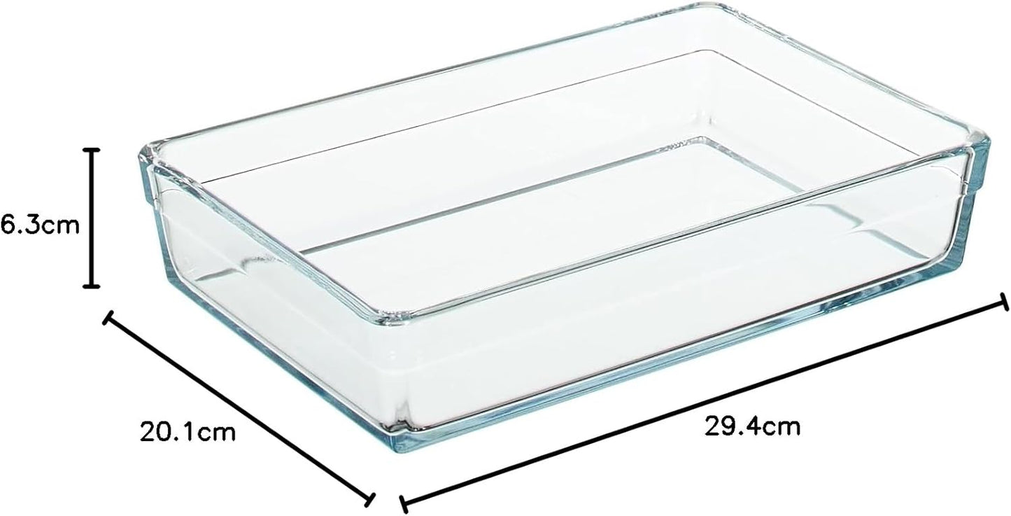 Pasabahce Rectangular Premium Borcam Tray 2500 cc
