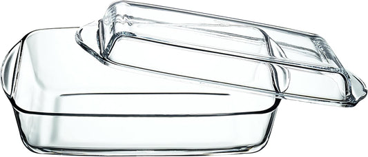 Pasabahce Rectangular Borcam with Glass Lid 2750 cc