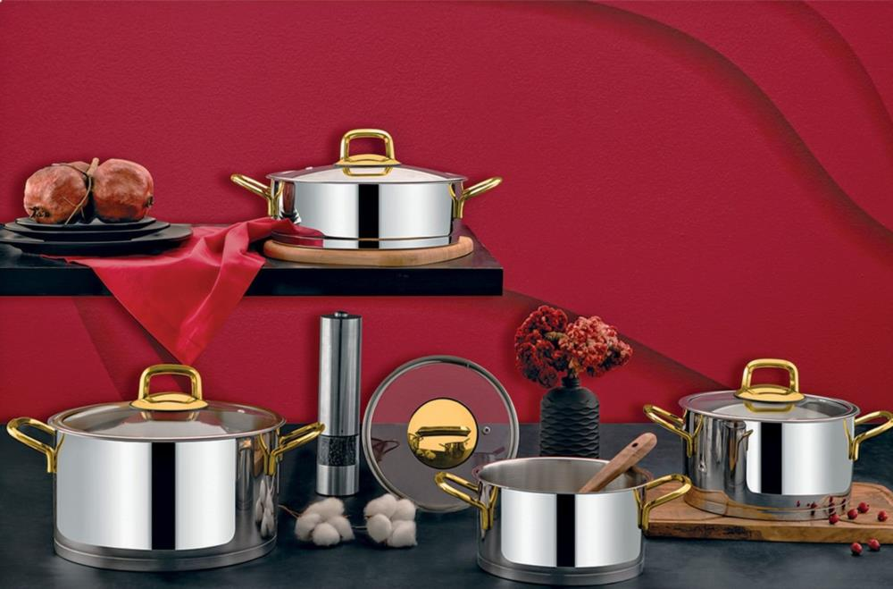 Ozlife Hüma 8 Piece Plain Gold Set