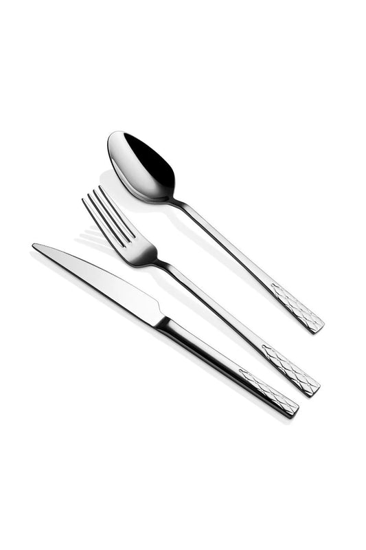 OZLIFE Enza 72-Piece Cutlery Set – Stainless Steel Flatware Set for 12