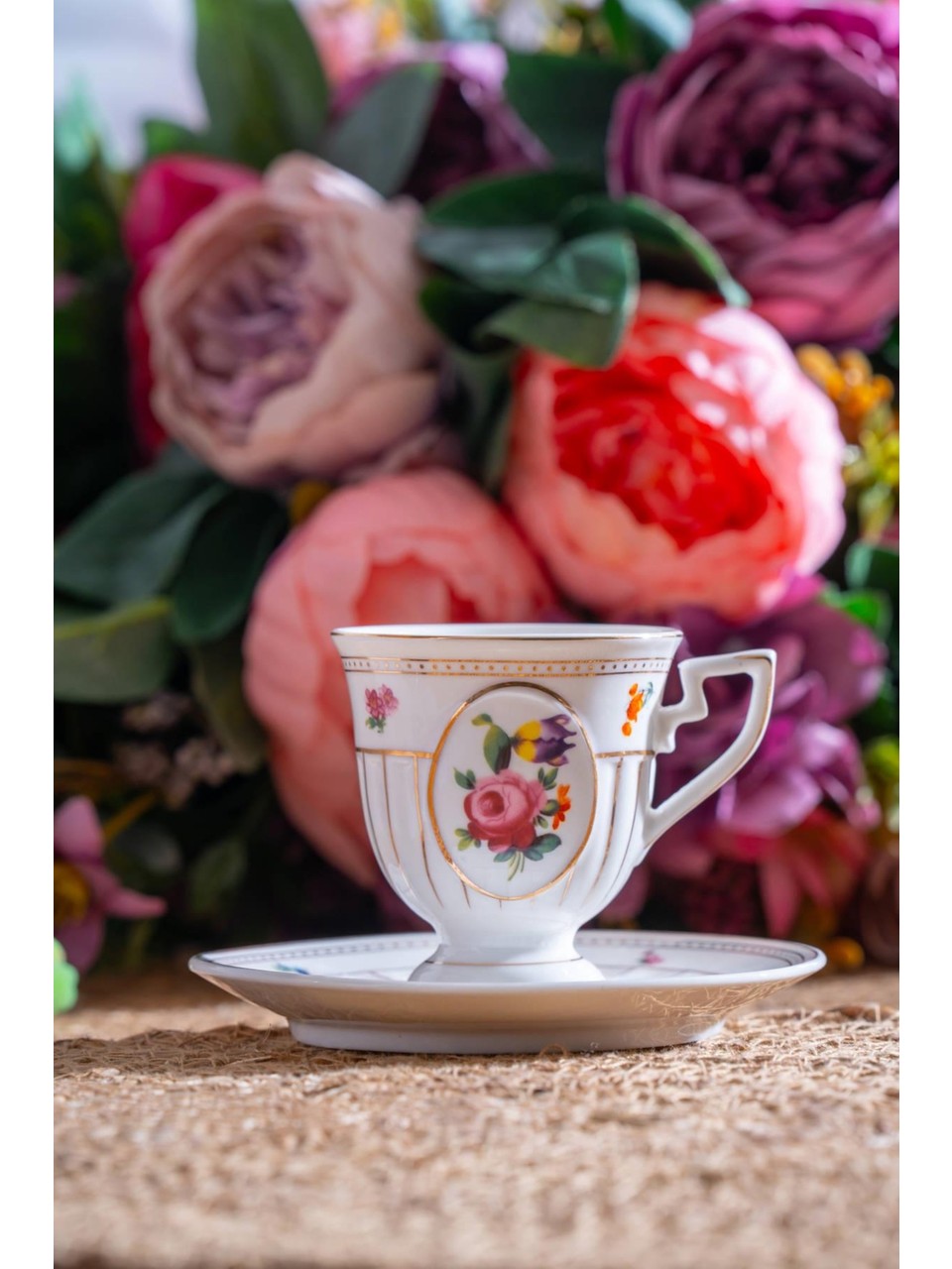 ACAR Shirley 6 Person Coffee Cup and Saucer Set