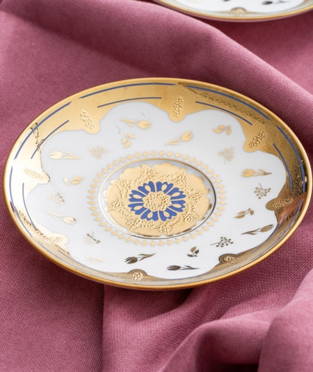 ACAR Zaira 6-Person Multicolor Porcelain Coffee Cup and Saucer Set (90 ml)