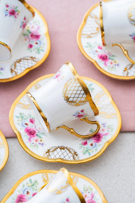 ACAR Tenebris 6 Person Coffee Cup and Saucer Set