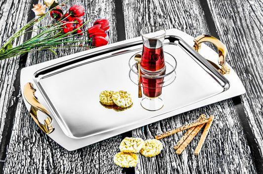 Ozlife Huma Tray - Plain Gold