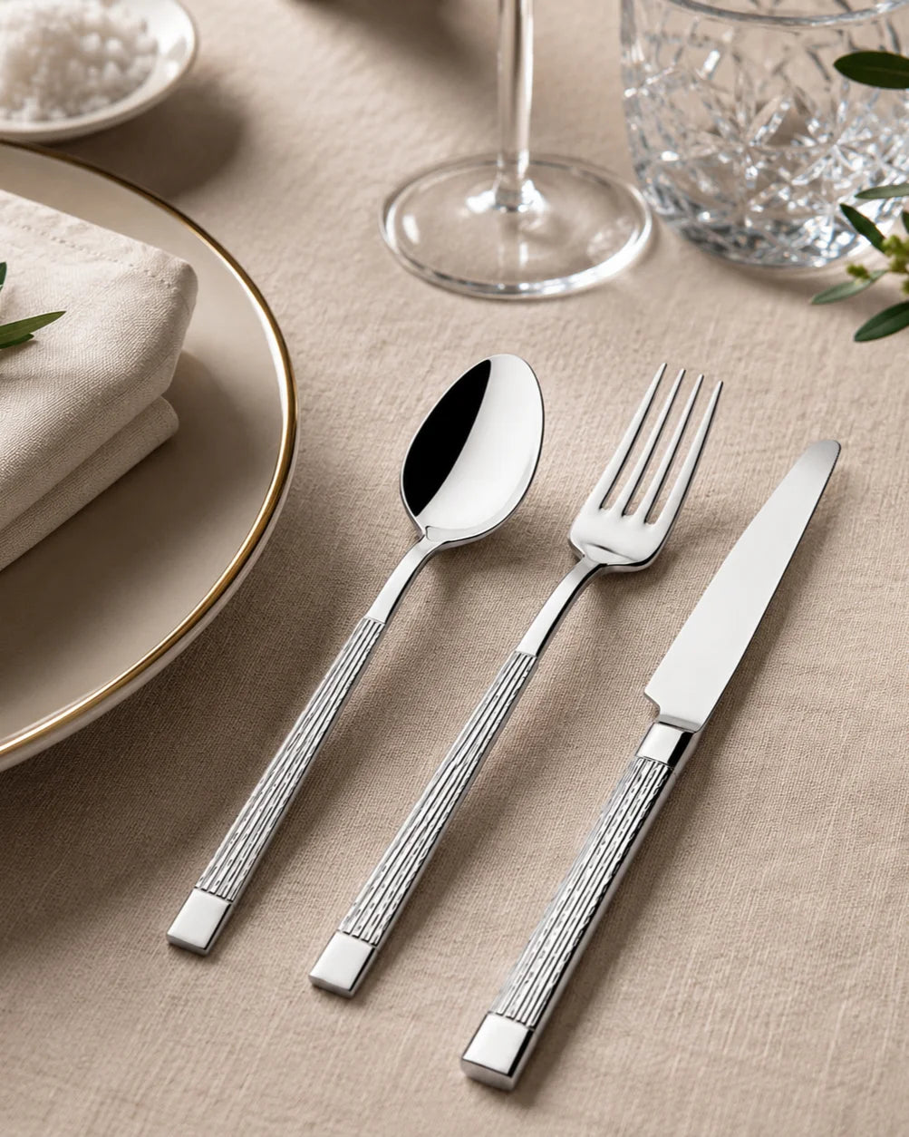 OZLIFE Linda 60-Piece Stainless Steel Cutlery Set – Flatware Set for 12