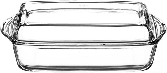 Pasabahce Rectangular Borcam with Glass Lid 2750 cc
