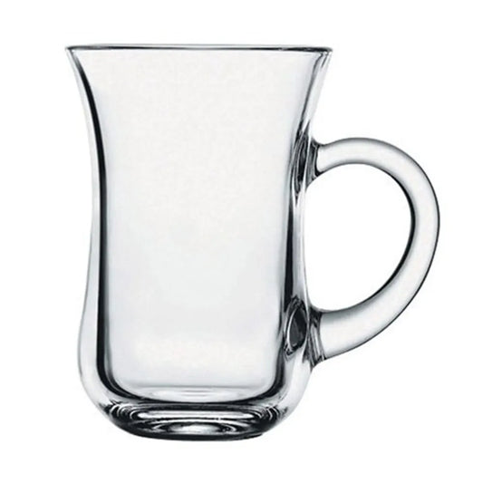 Pasabahce Keyif Tea Glass with Handle 145 cc 6-Piece Set