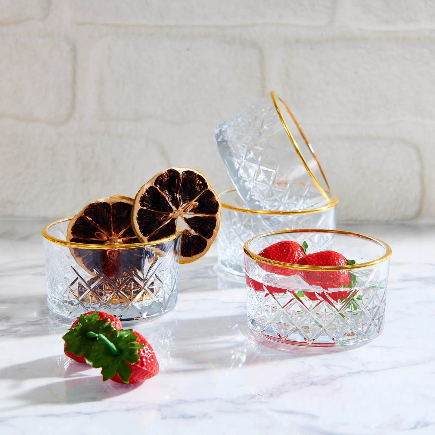 Pasabahce Timeless Golden Bowl 225 cc 4 Piece Set