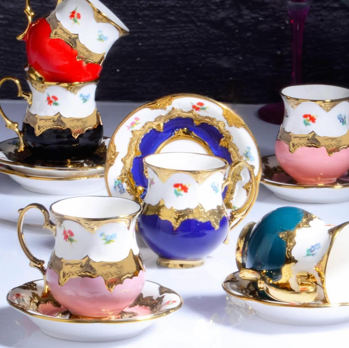 KOSOVA Nescafé 6-Person Porcelain Coffee Cup & Saucer Set (200 ml)