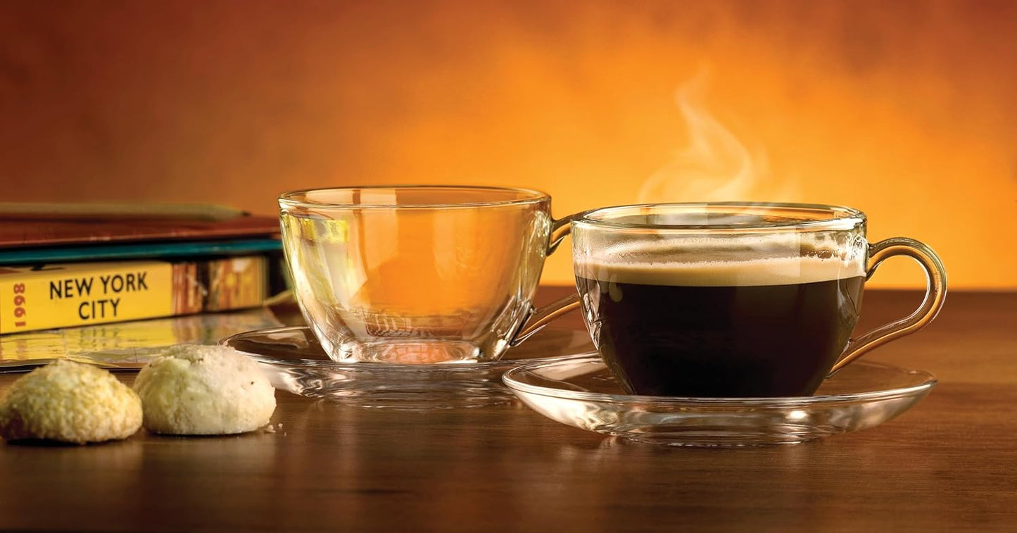 Pasabahce Basic Cup Set (6 Cups & 6 Saucers)