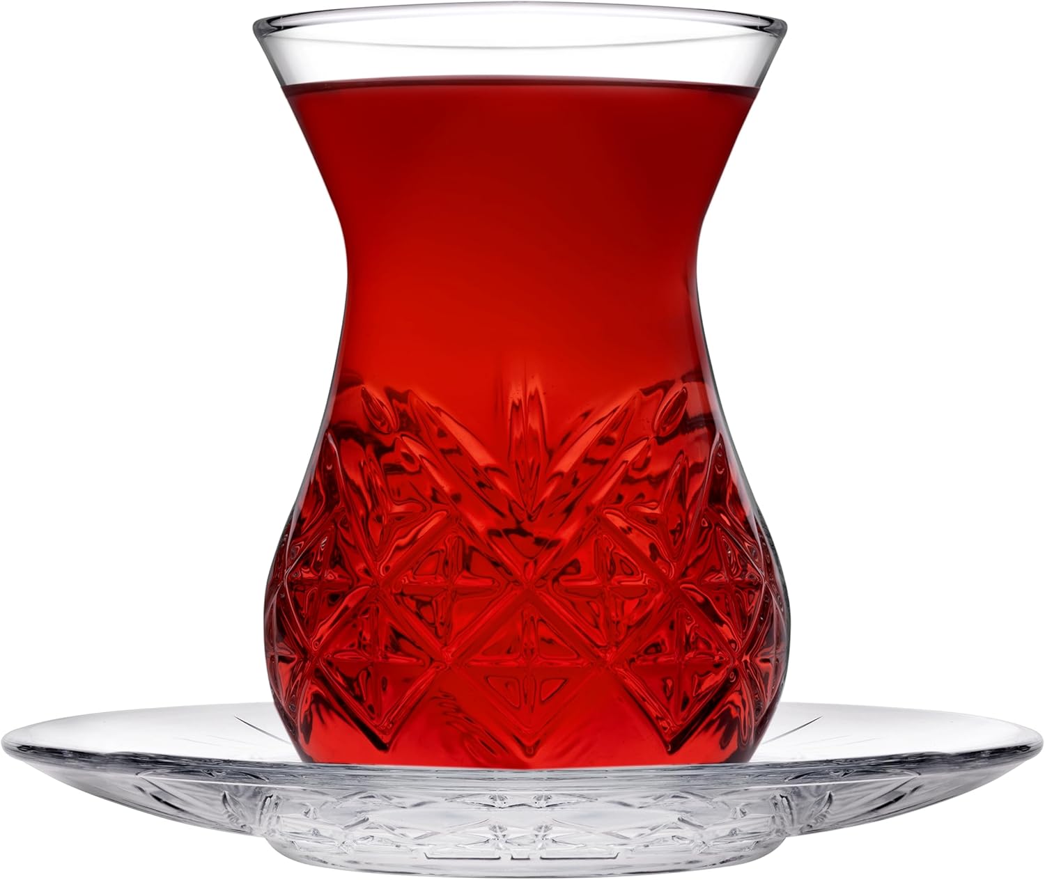 Pasabahce Timeless Tea Set with Saucer 12 Piece Set