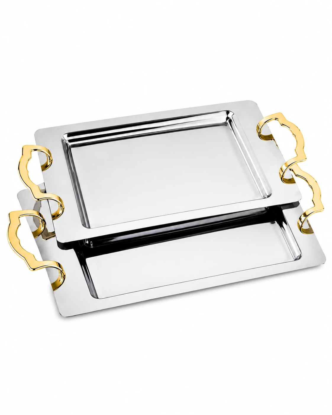 Ozlife LISA 2-Piece Tray Set – Plain Gold