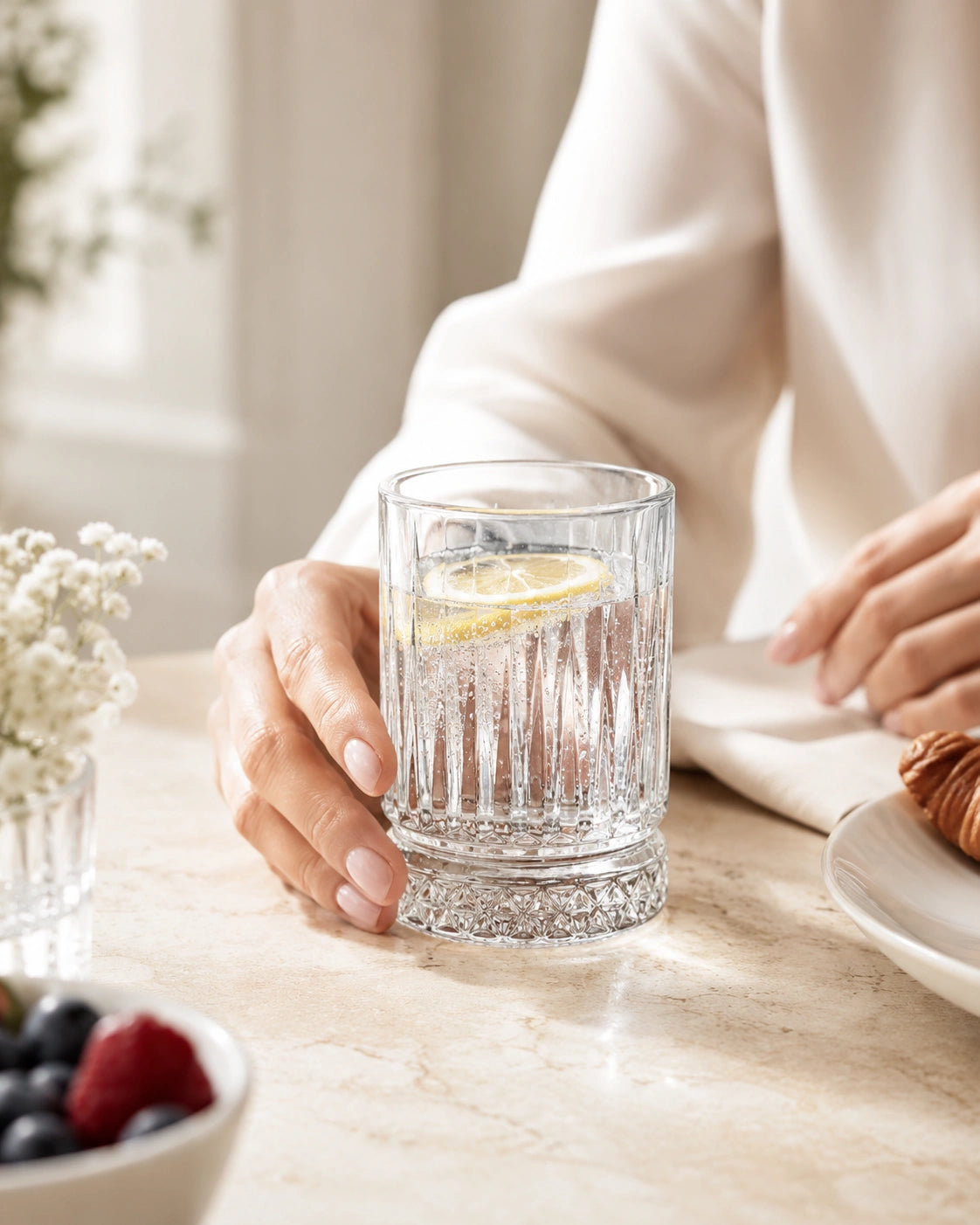Paşabahçe Elysia Coffee Side Water Glass Set – 12 Piece Crystal-Cut 60 ml Glasses