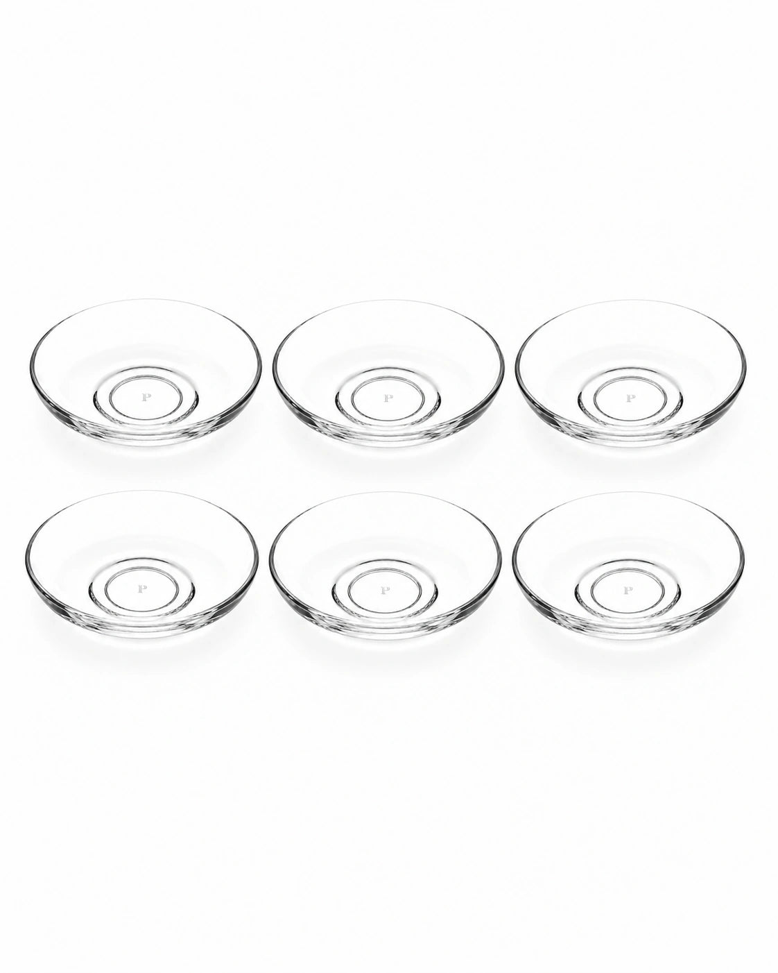 Paşabahçe Üsküdar Glass Tea Saucer 10.2 cm – Set of 6