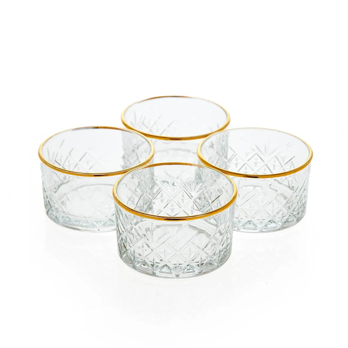 Pasabahce Timeless Golden Bowl 225 cc 4 Piece Set