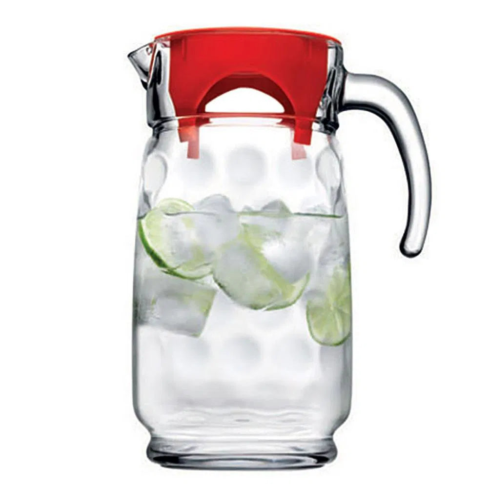 Pasabahce Space Pitcher with Red Plastic Lid 1650 cc