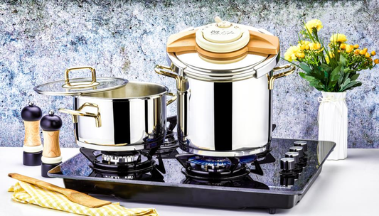 Ozlife DOLCE 4-Piece Pressure Cooker Set – Plain Gold