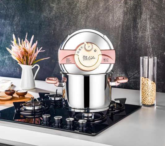 Ozlife GALA 8L Clipso Pressure Cooker – Rose Handle