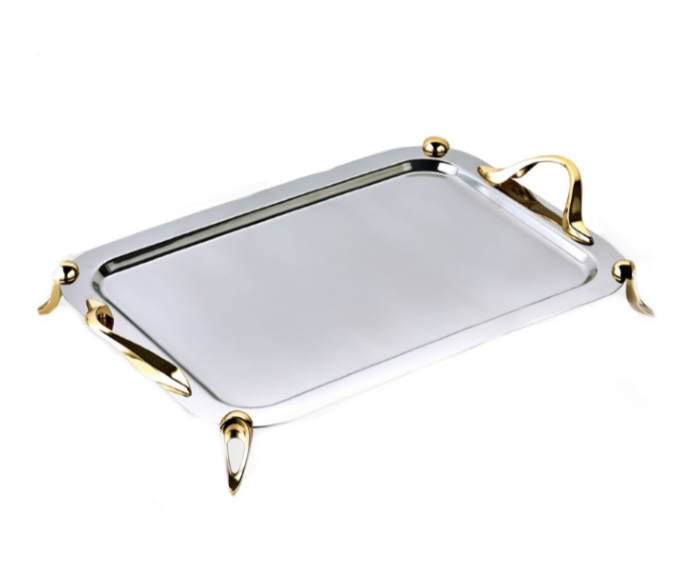 Ozlife Ecrin Footed Trays - Gold