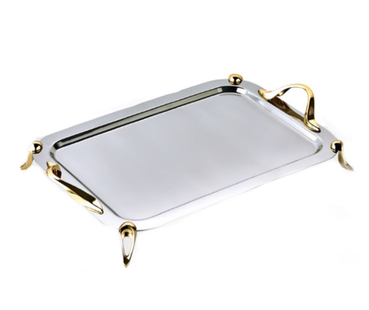 Ozlife Ecrin Footed Trays - Gold