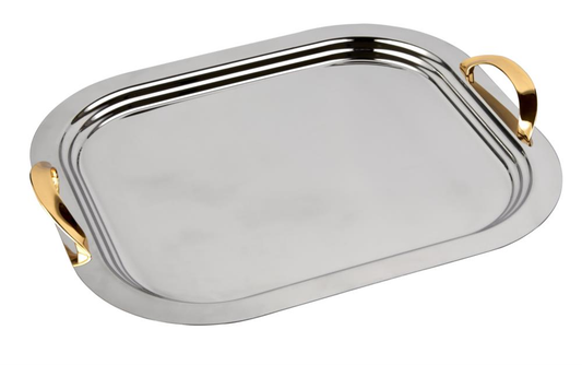 Ozlife Koza Tray Large - Plain Gold