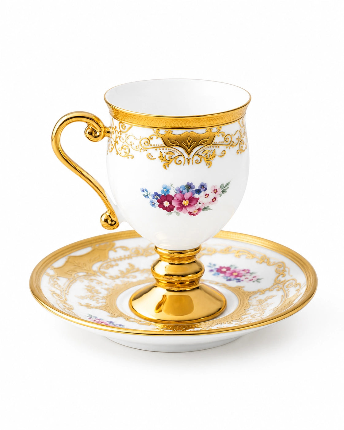 ACAR Julius 6-Person Porcelain Coffee Cup and Saucer Set (90 m