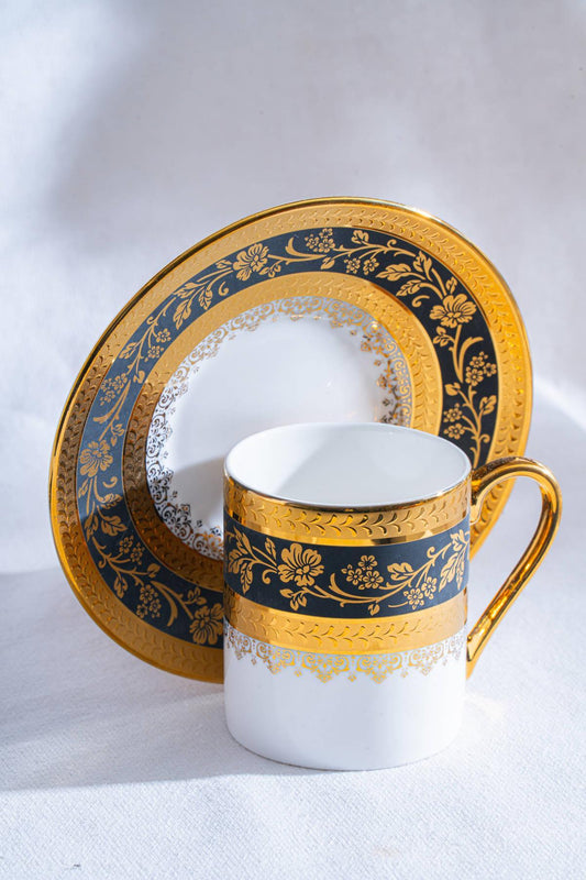 ACAR Olivette 6 Person Coffee Cup and Saucer Set