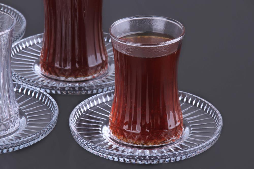 Pasabahce Elysia Tea Set with Saucer 12 Piece Set 170 cc