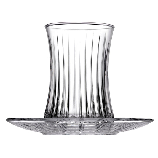 Pasabahce Elysia Tea Set with Saucer 12 Piece Set 170 cc